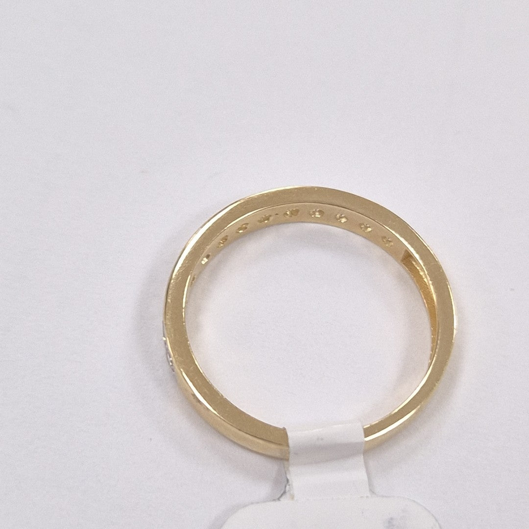 ANILLO ANILLITO C CIRCONIAS 14K 7 TALLA 2.1 GR (NUEVO)