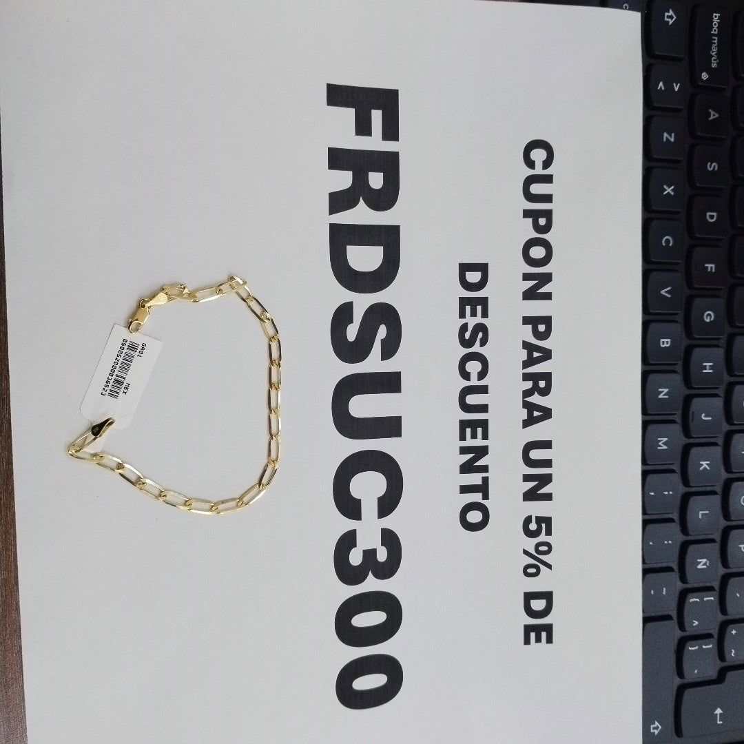 PULSERA ESLABON 14K 21 CM 4.2 GR (NUEVO)
