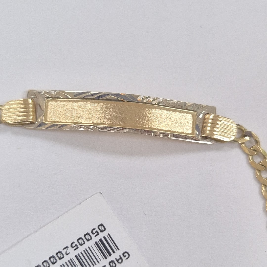 PULSERA ESCLAVA BARBADA 14K 16 CM 3.8 GR (NUEVO)