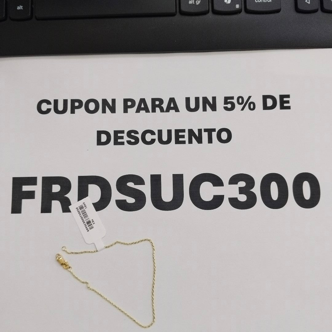 PULSERA TORZAL 14K 21 CM 1.4 GR (NUEVO)