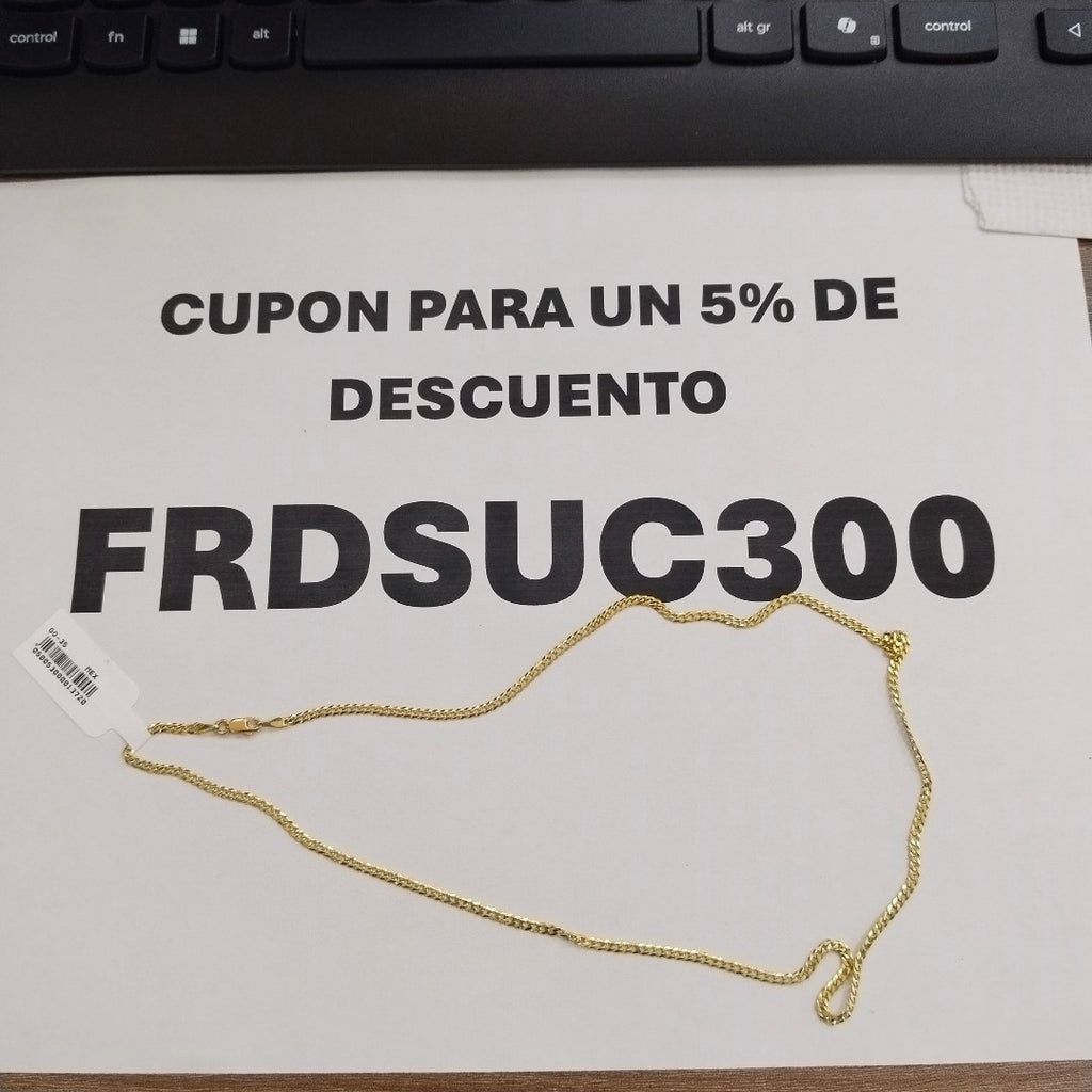 CADENA BARBADO 10K 55 CM 4.7 GR (NUEVO)