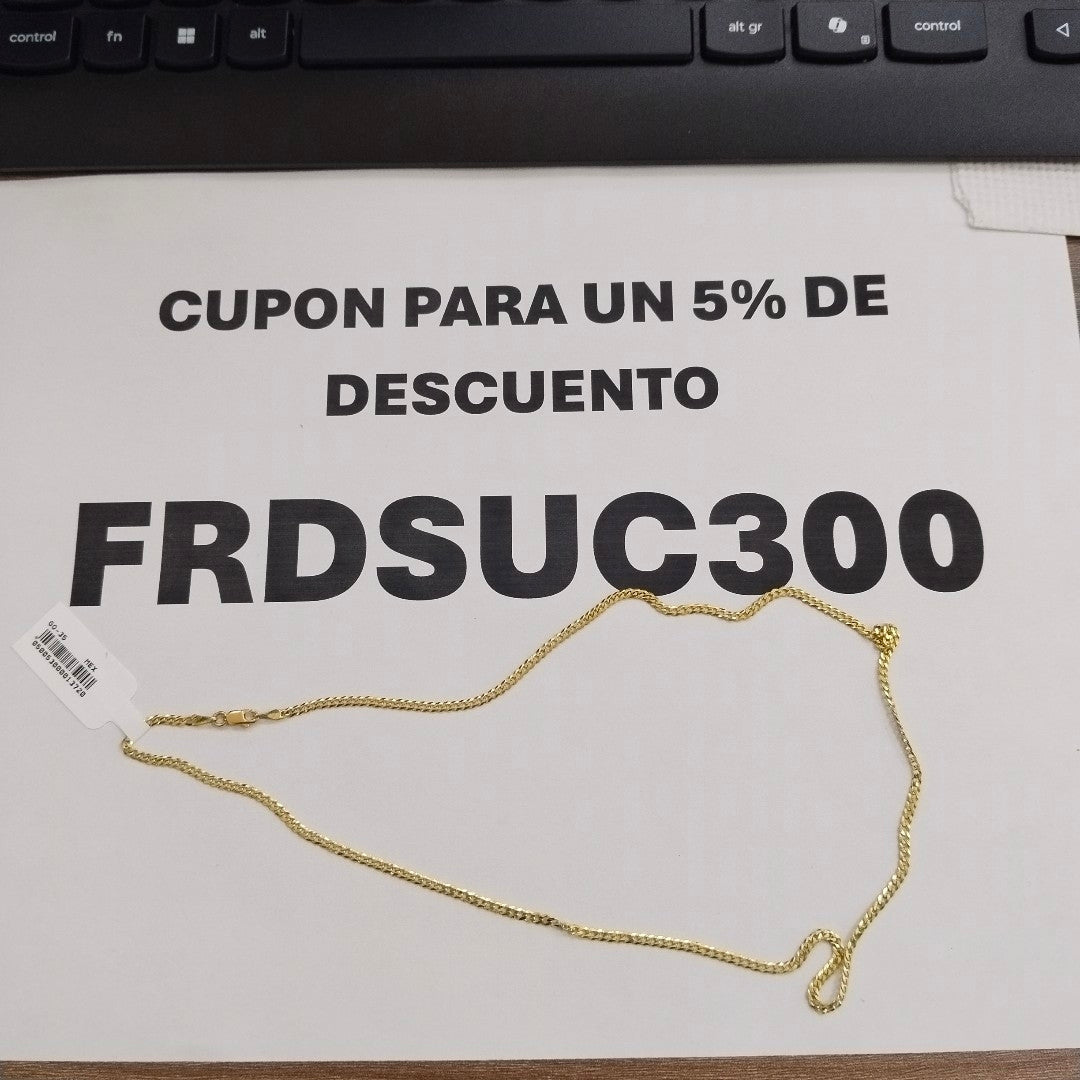 CADENA BARBADO 10K 55 CM 4.7 GR (NUEVO)