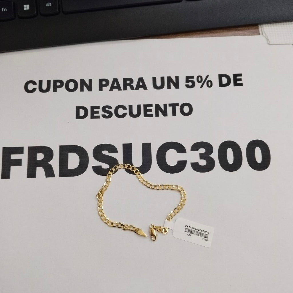 PULSERA BARBADA 14K 21 CM 5.1 GR (NUEVO)