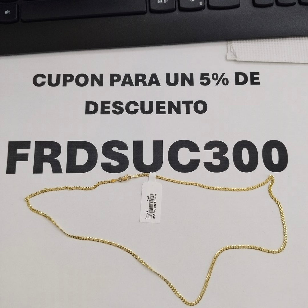 CADENA BARBADO 10K 55 CM 4.8 GR (NUEVO)