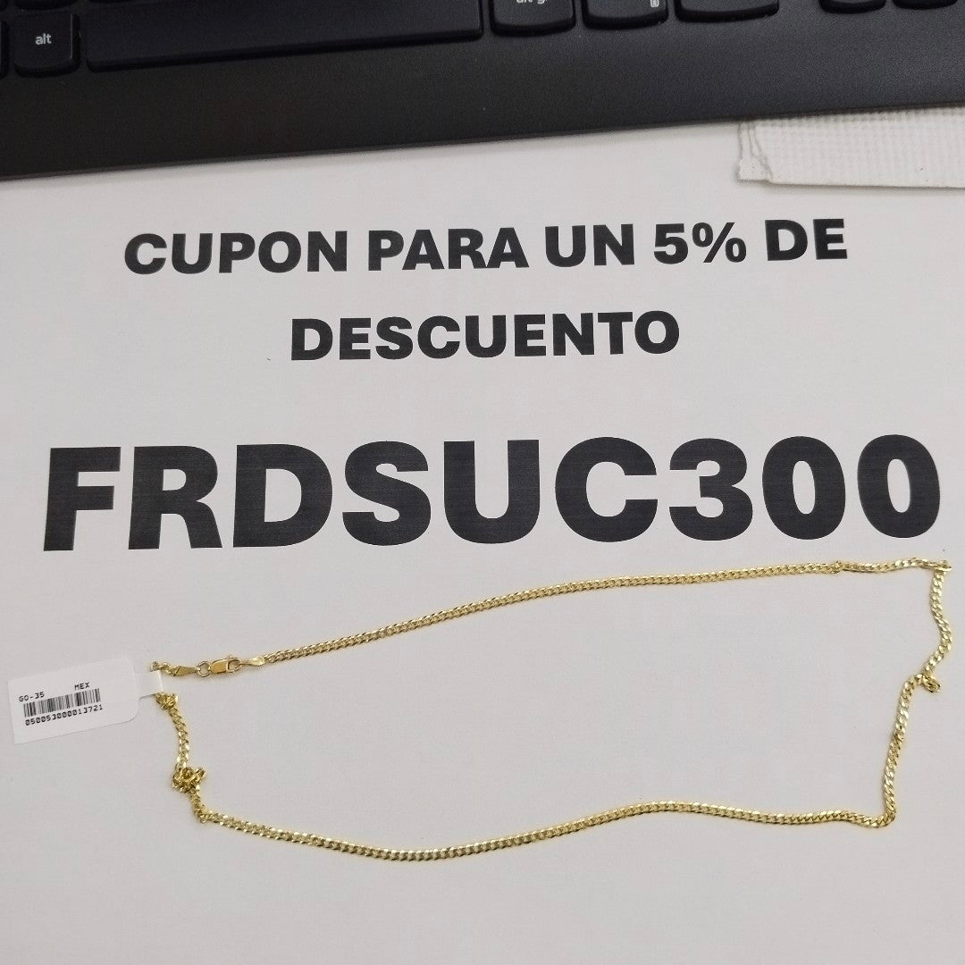CADENA BARBADO 10K 55 CM 4.7 GR (NUEVO)