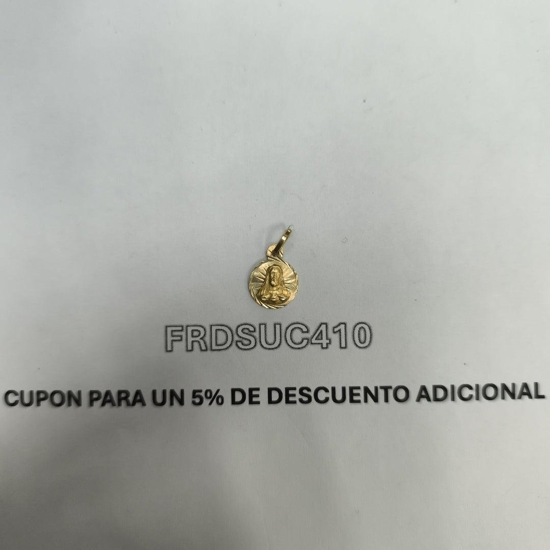 MEDALLA RELIGIOSA ORO 10 K 0.7 GRMS (SEMINUEVO)
