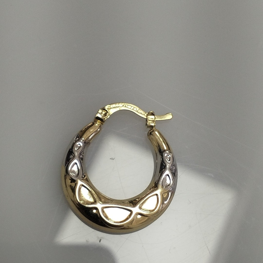 ARETES ARRACADAS COMBINADAS CON INFINITO 14K 2.2 GR (NUEVO)