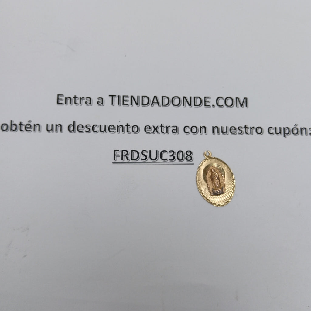 MEDALLA RELIGIOSA ORO,RODIADO 14 K 3,70 GRMS (SEMINUEVO)