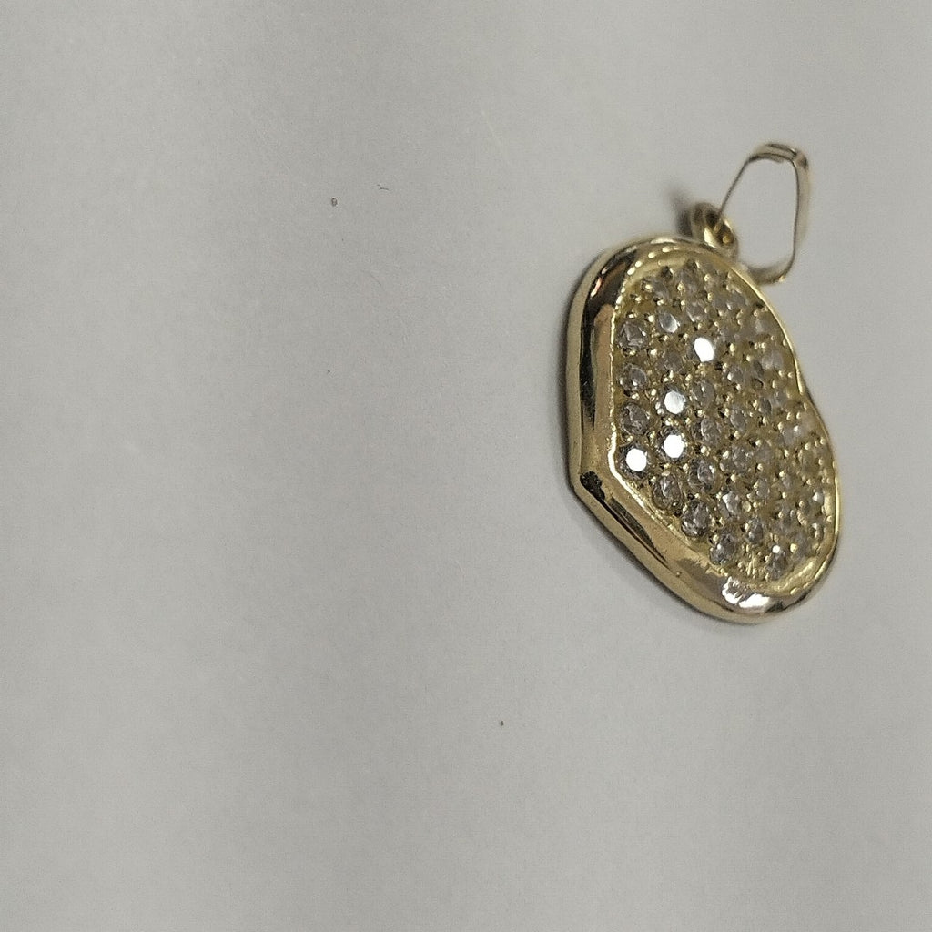 DIJE TEJIDO CORAZON CON CIRCONIAS 14K 1.7 GR (NUEVO)