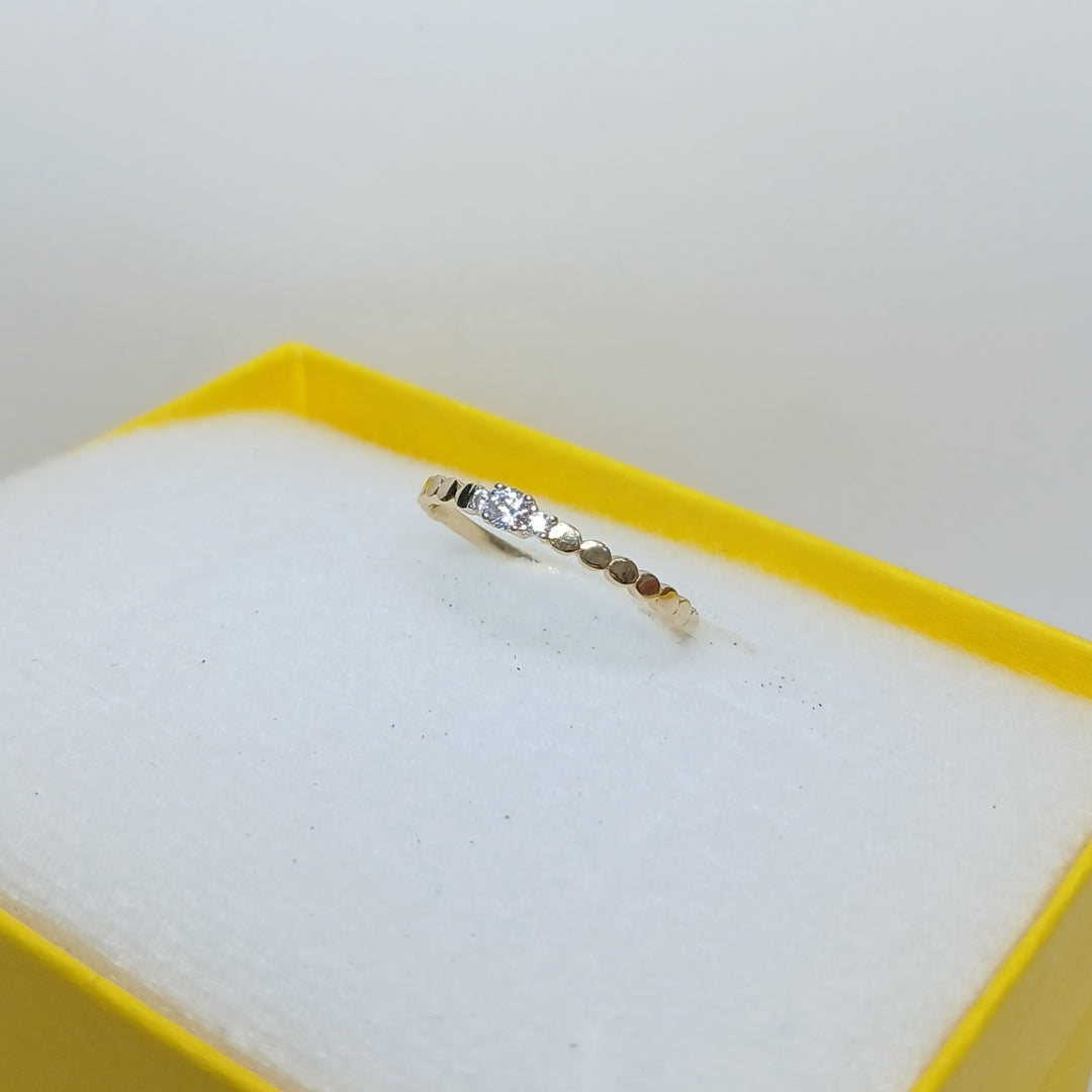 ANILLO ANILLITO C CIRCONIAS 14K 8.5 TALLA 1.2 GR (NUEVO)