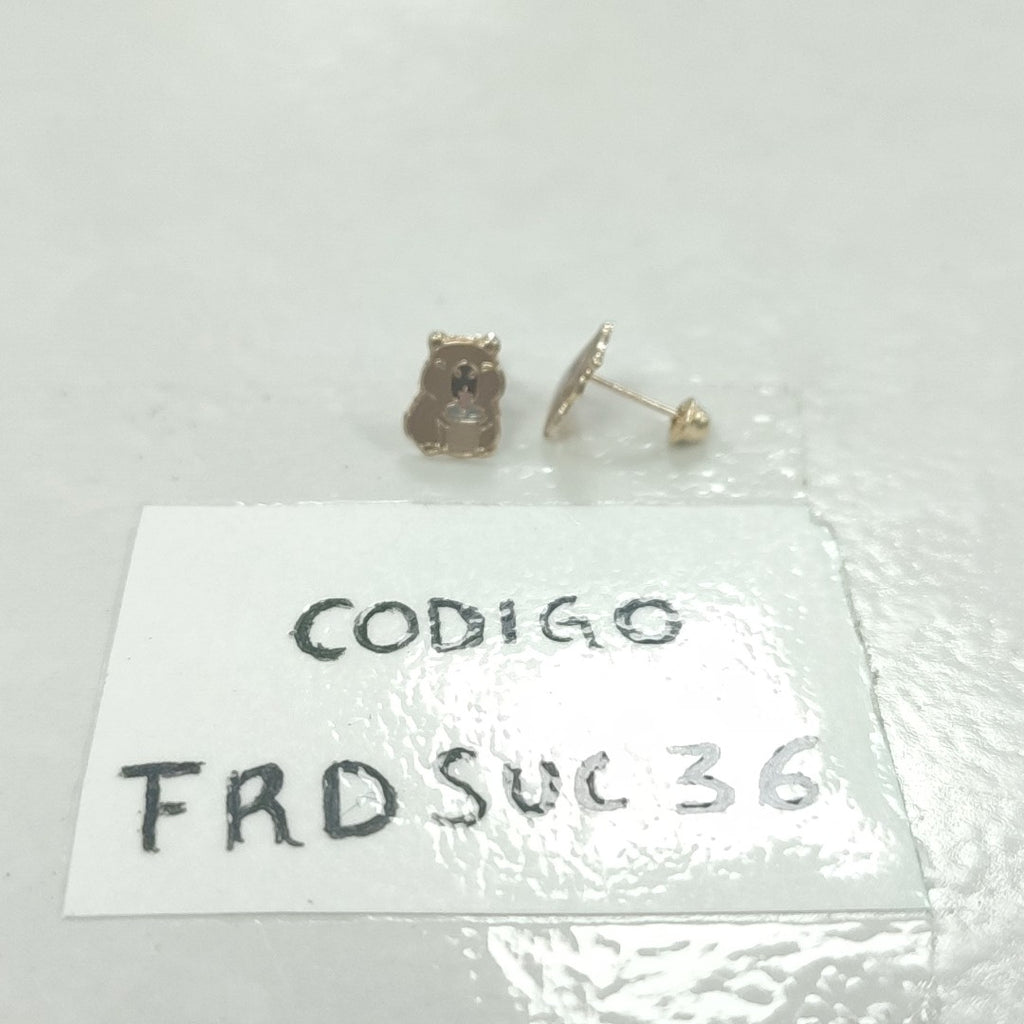 BROQUELES BROQUEL FIG CAPIBARA 14K 0.2657 GR (NUEVO)