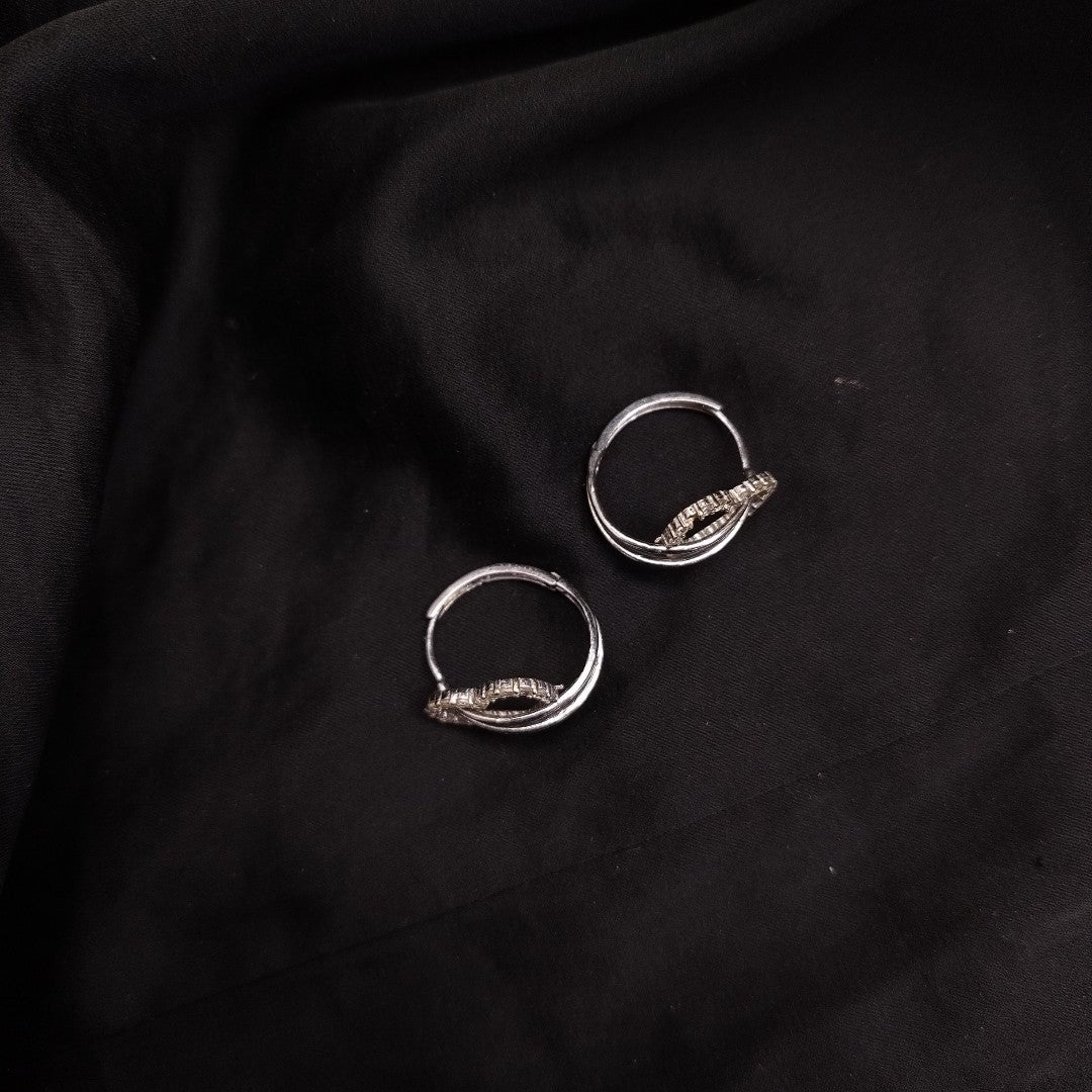 ARRACADAS PAR ORO BLANCO 14 K 2,90 GRMS (SEMINUEVO)