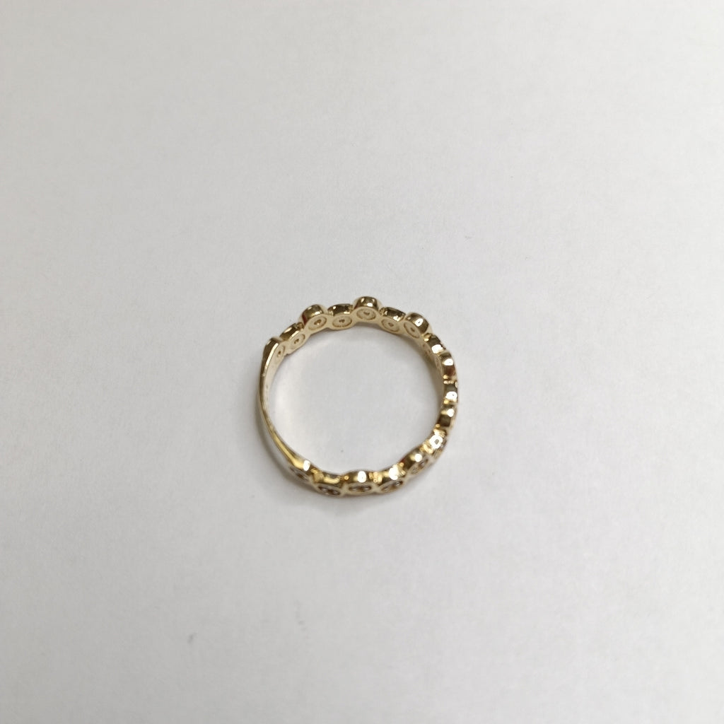 ANILLO ANILLITO C CIRCONIAS 14K 7.5 TALLA 2.3 GR (NUEVO)