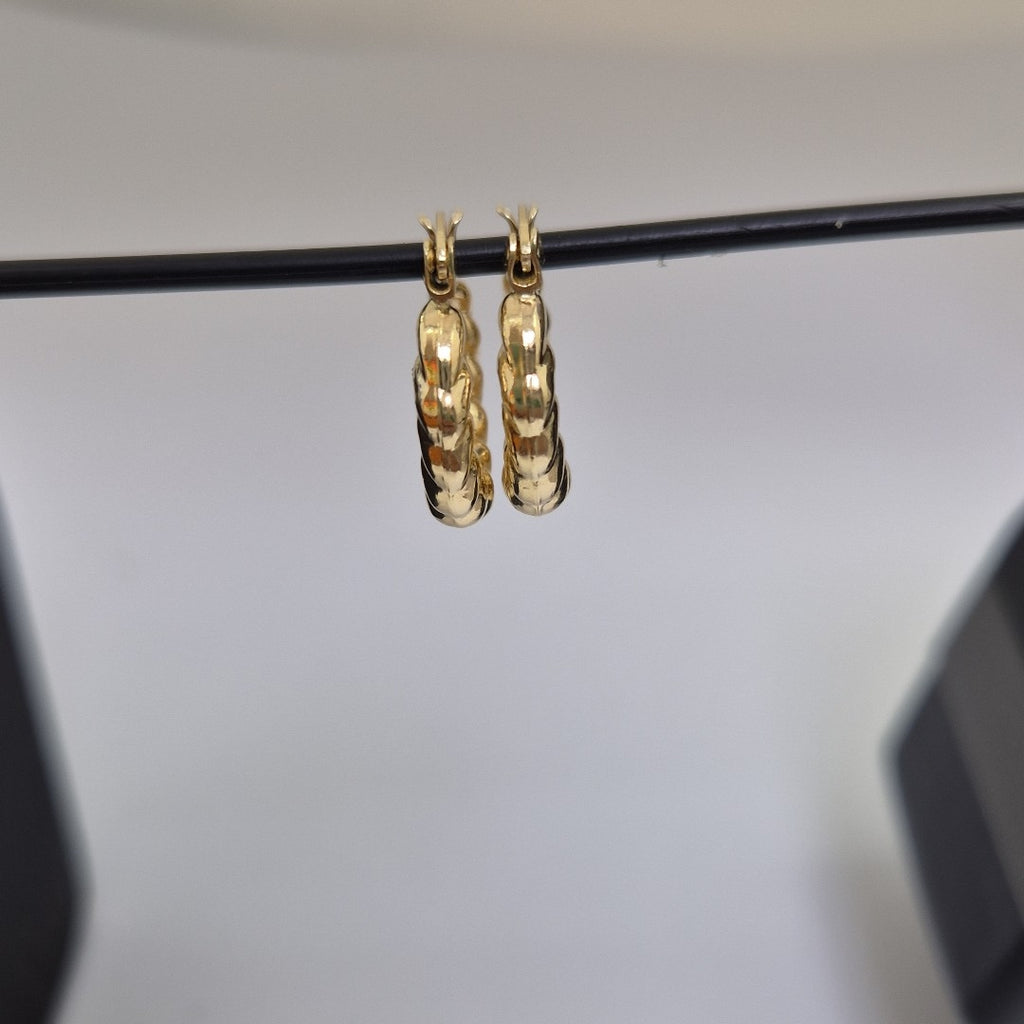 ARETES ARRACADAS TZL HUECAS 14K 1.5 GR (NUEVO)