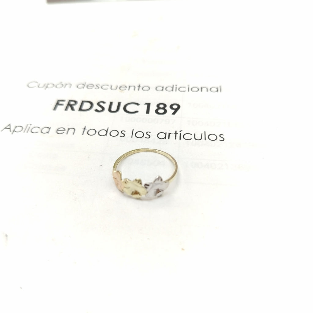 ANILLOS ANILLITO FIG FLORES 10K TALLA 9 1.3 GR (NUEVO)