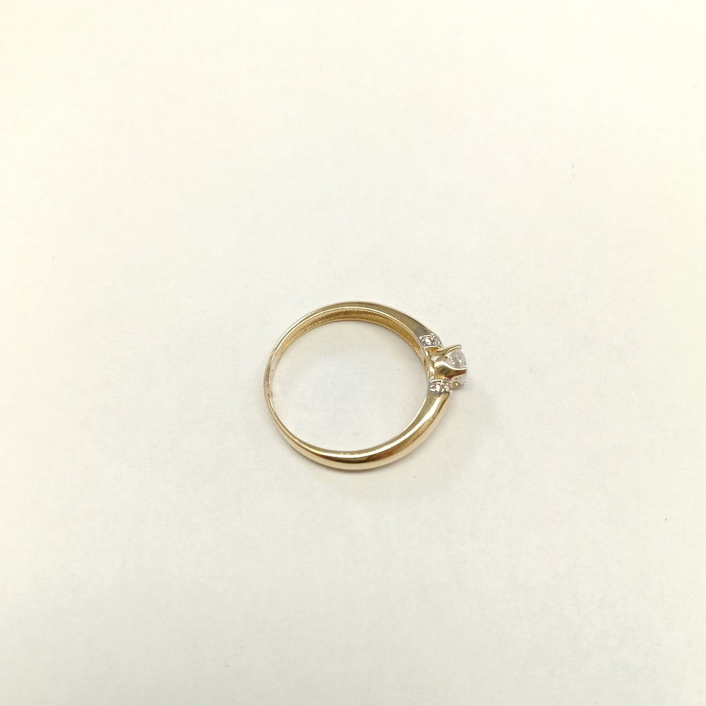 ANILLO ANILLITO C CIRCONIAS 14K 9 TALLA 2.4 GR (NUEVO)
