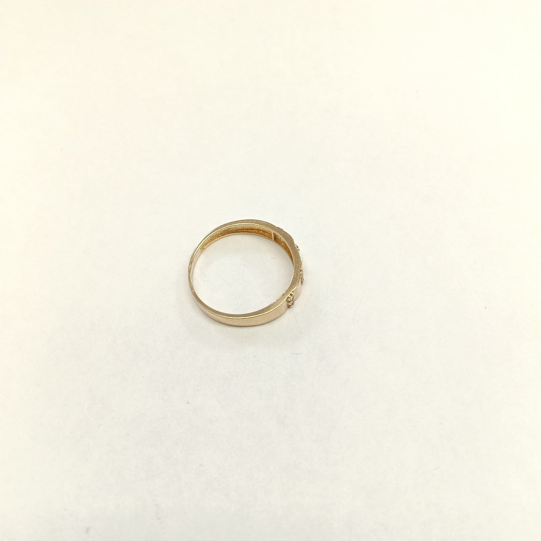 ANILLO ANILLITO C CIRCONIAS 14K 7 TALLA 1.4 GR (NUEVO)