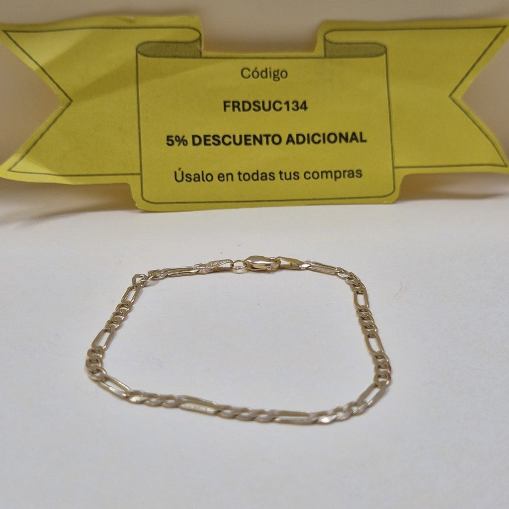 PULSERA TEJIDO 3X1 14K 18 CM 2.7 GR (NUEVO)