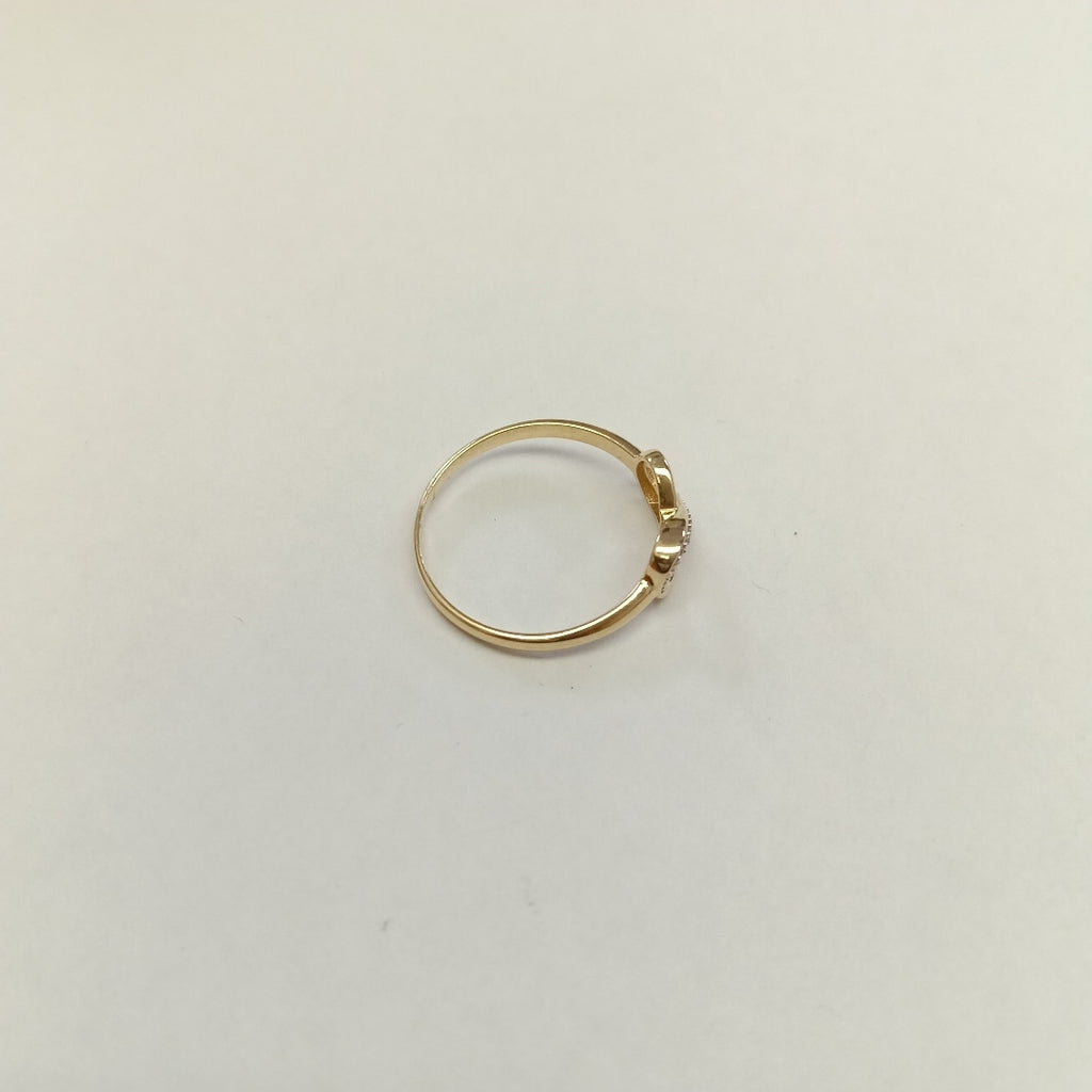 ANILLO ANILLITO FIG INFINITO C CIRCONIAS 14K 9 TALLA 1.8 GR (NUEVO)