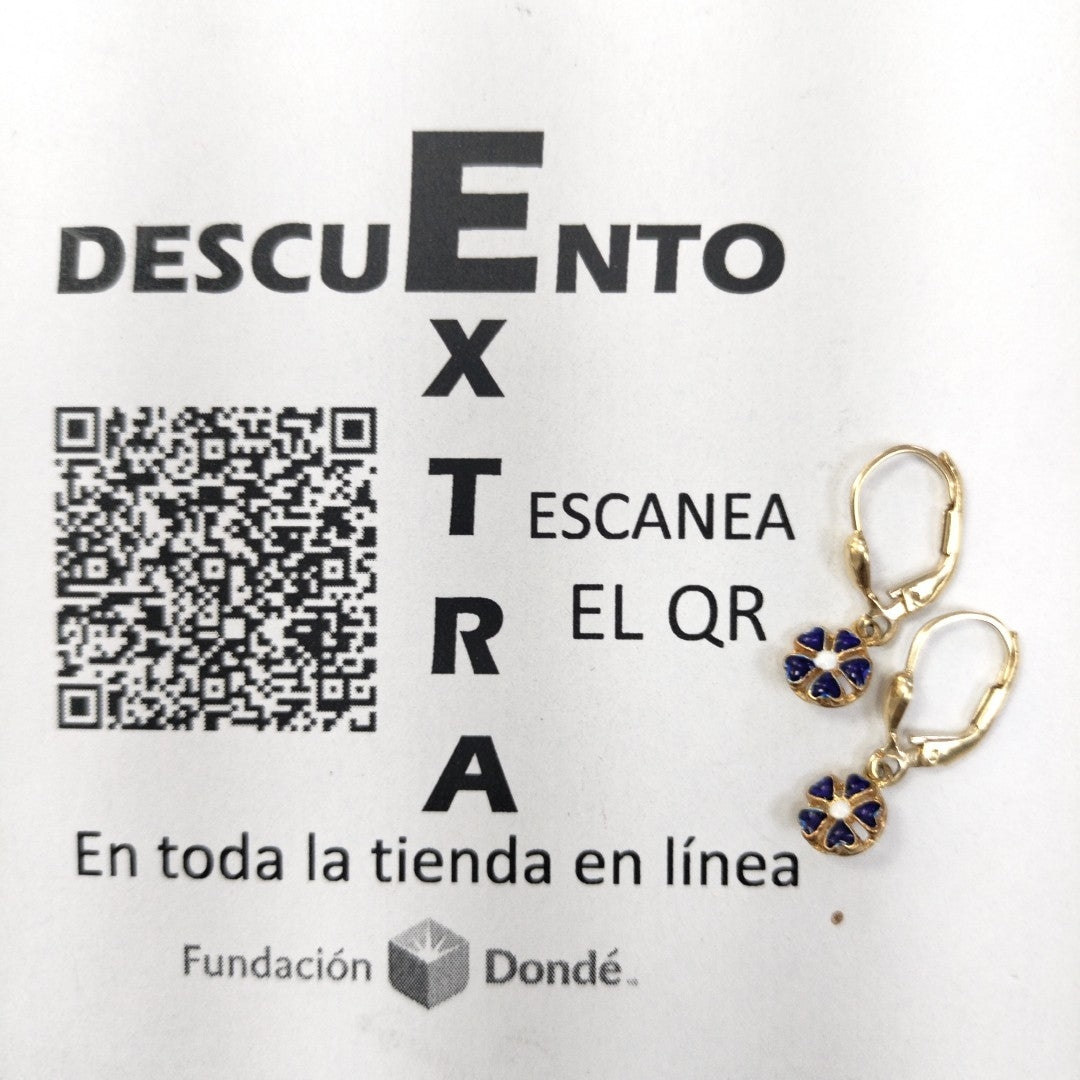 ARETES PAR ORO 14 K 1.8 GRMS (SEMINUEVO)