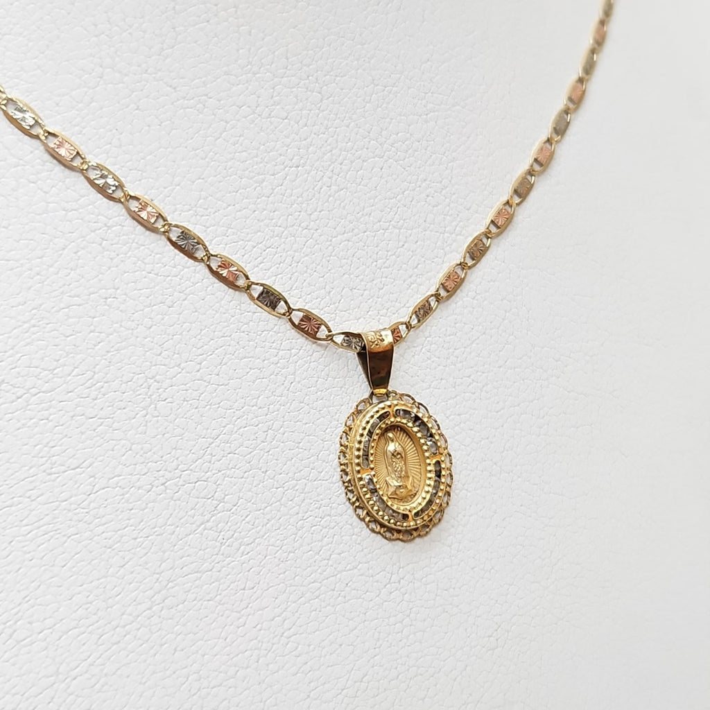 CADENA, MEDALLA RELIGIOSA ORO 10 K 2.3 GRMS (SEMINUEVO)