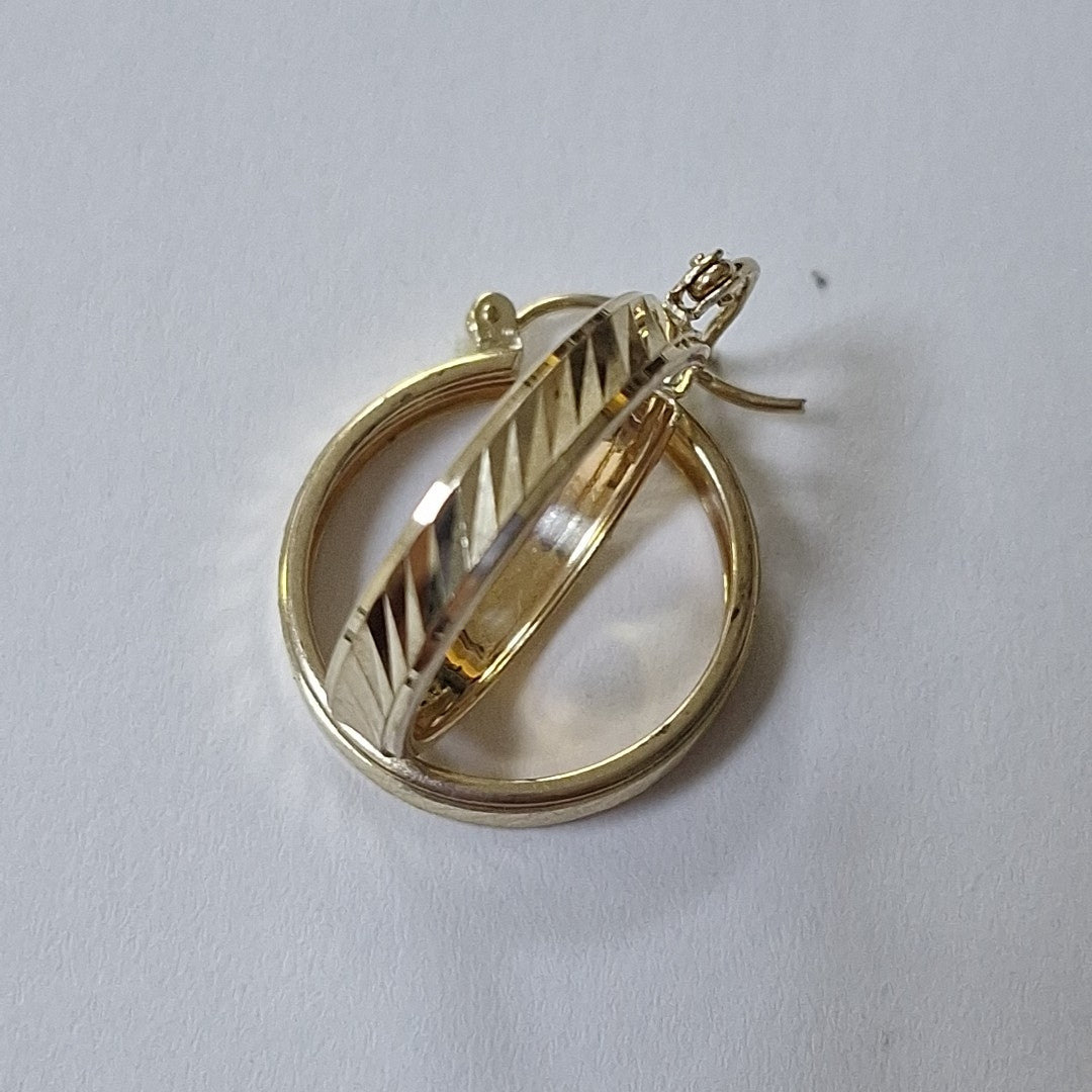 ARETES ARRACADAS LABRADAS 10K 2.2 GR (NUEVO)