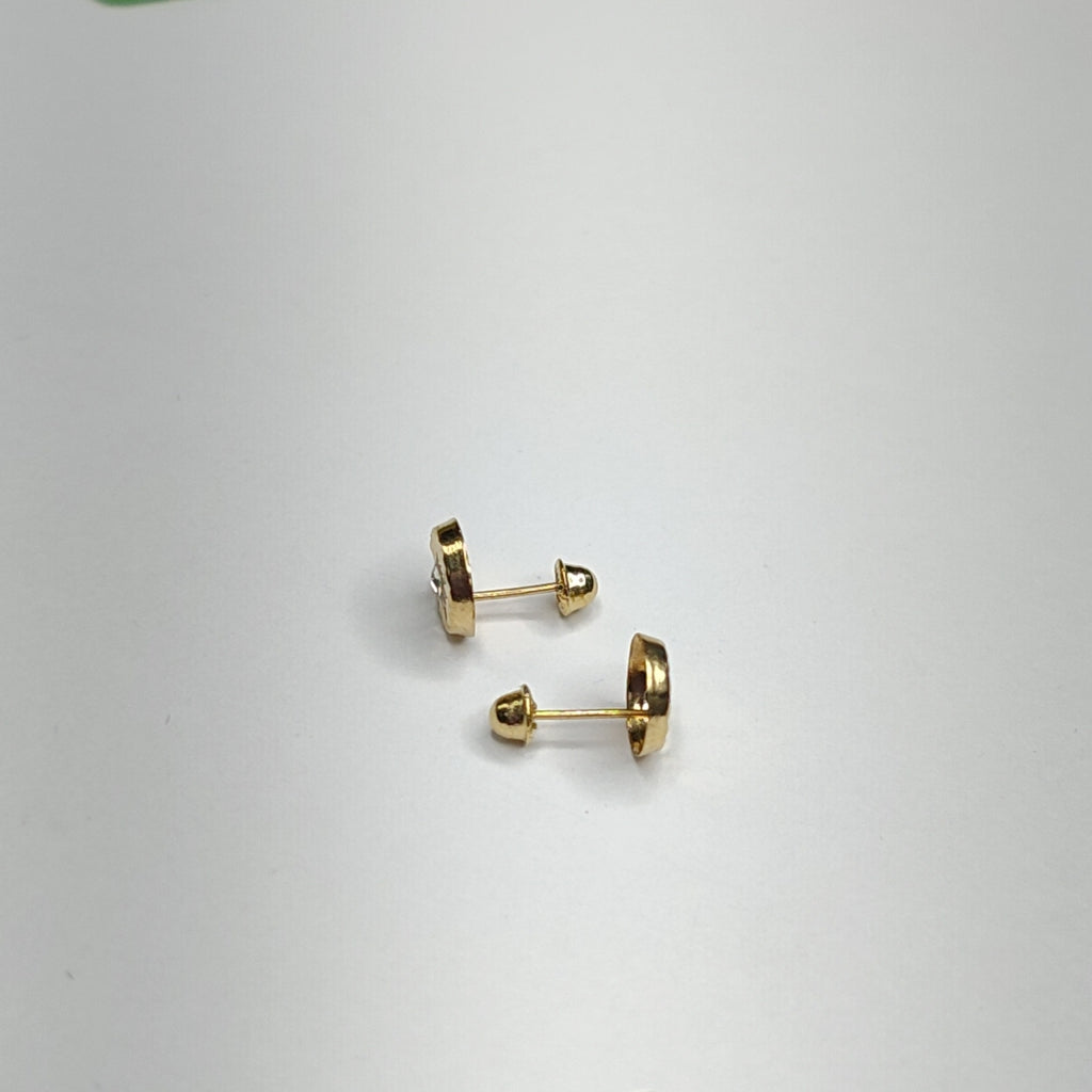 BROQUELES BROQUEL FIG BOTON C CIRCONIA 14K 0.2916 GR (NUEVO)