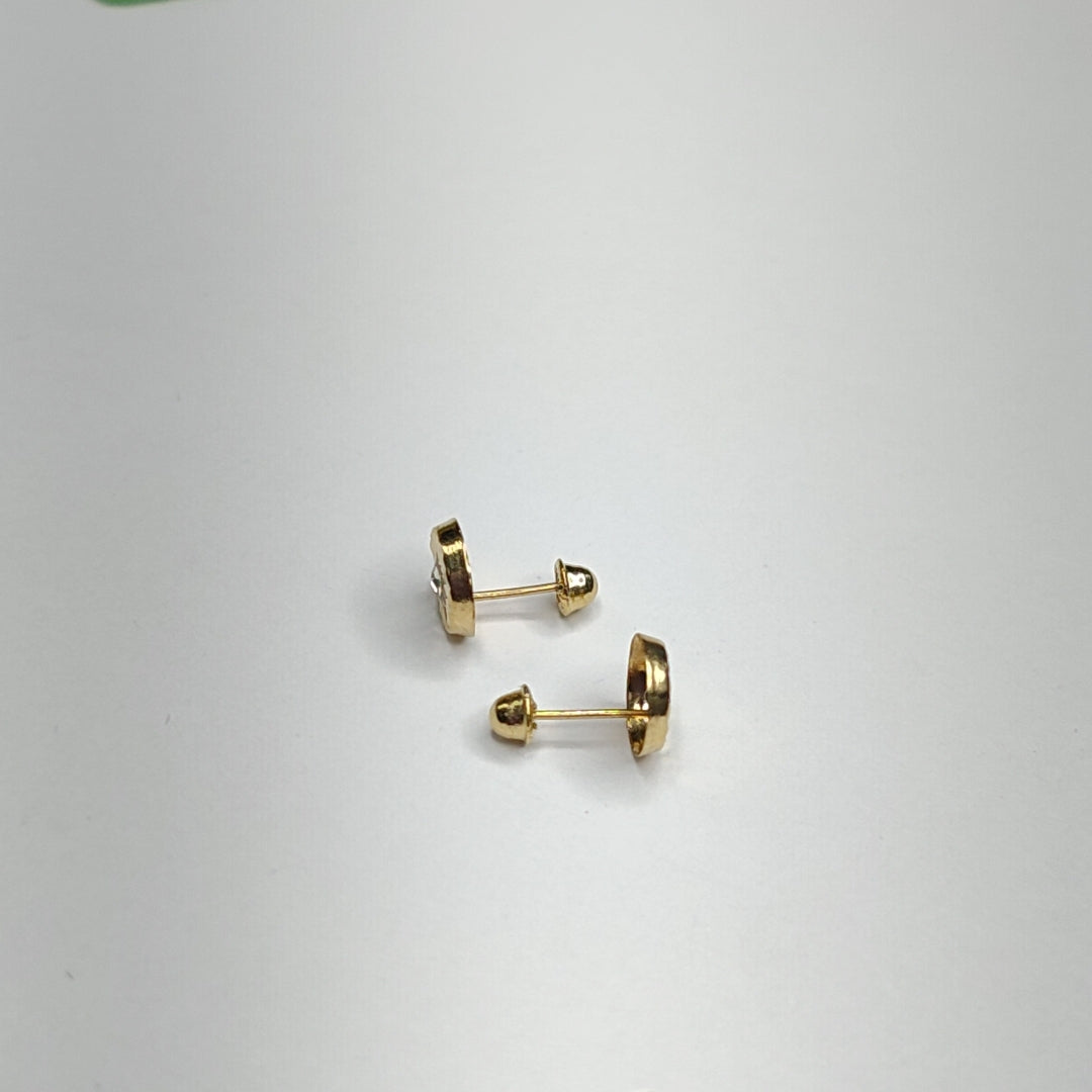 BROQUELES BROQUEL FIG BOTON C CIRCONIA 14K 0.2916 GR (NUEVO)