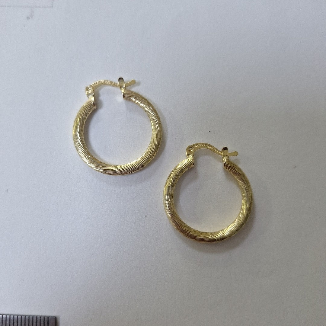 ARETES TEJIDO ARRACADAS ASTRIADAS 14K 2.8 GR (NUEVO)