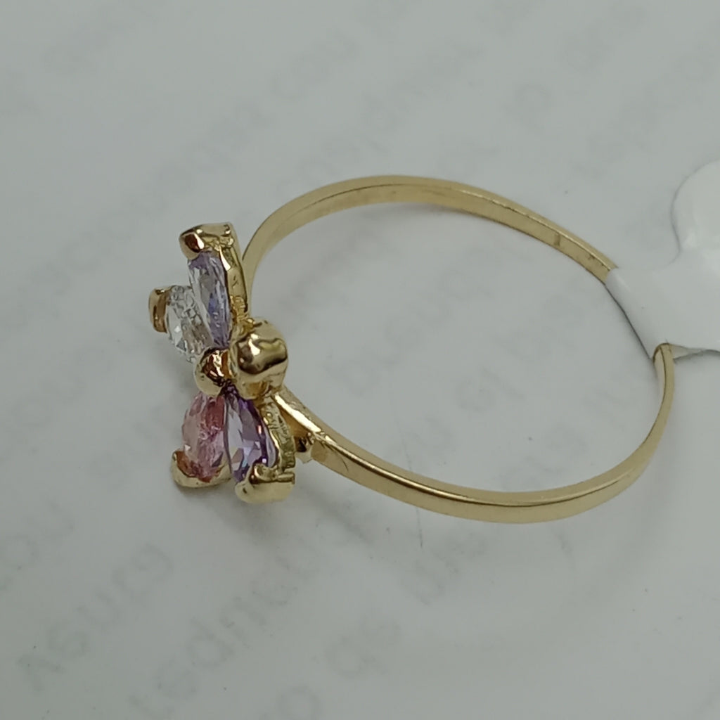 ANILLOS CON PDRAS DE COLOR 14K TALLA 8.5 1.5 GR (NUEVO)