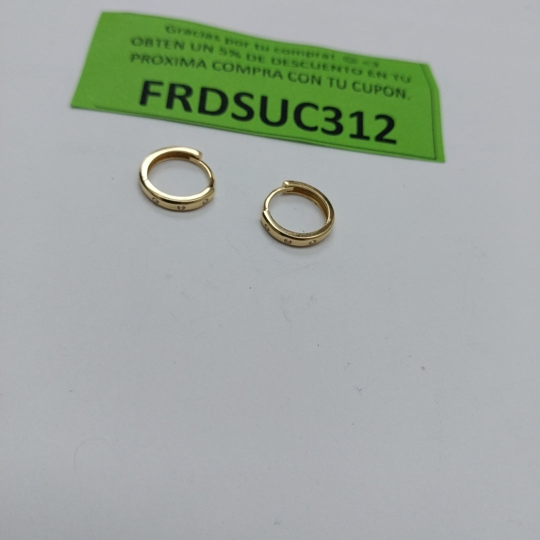 ARRACADAS PAR ORO 14 K 1.5 GRMS (SEMINUEVO)
