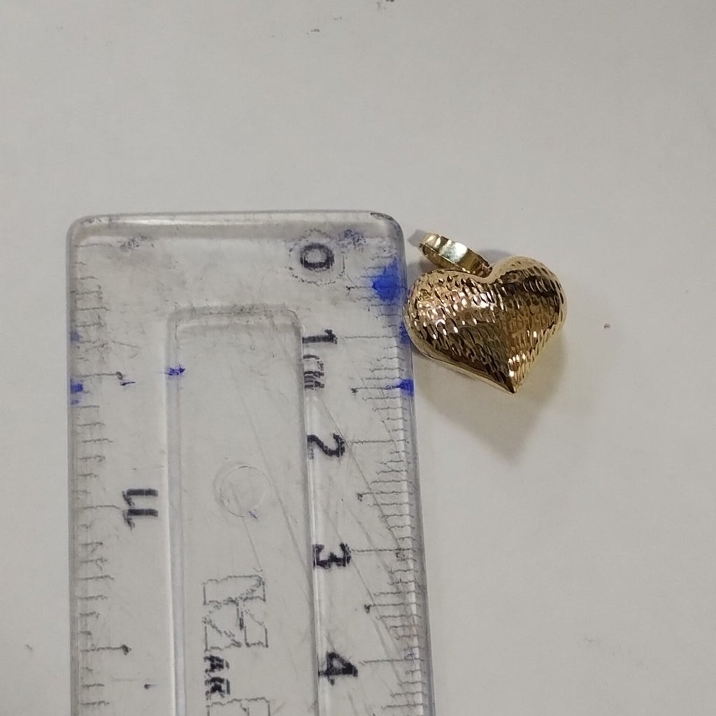 DIJE TEJIDO CORAZON LABRADO 14K 1.2 GR (NUEVO)