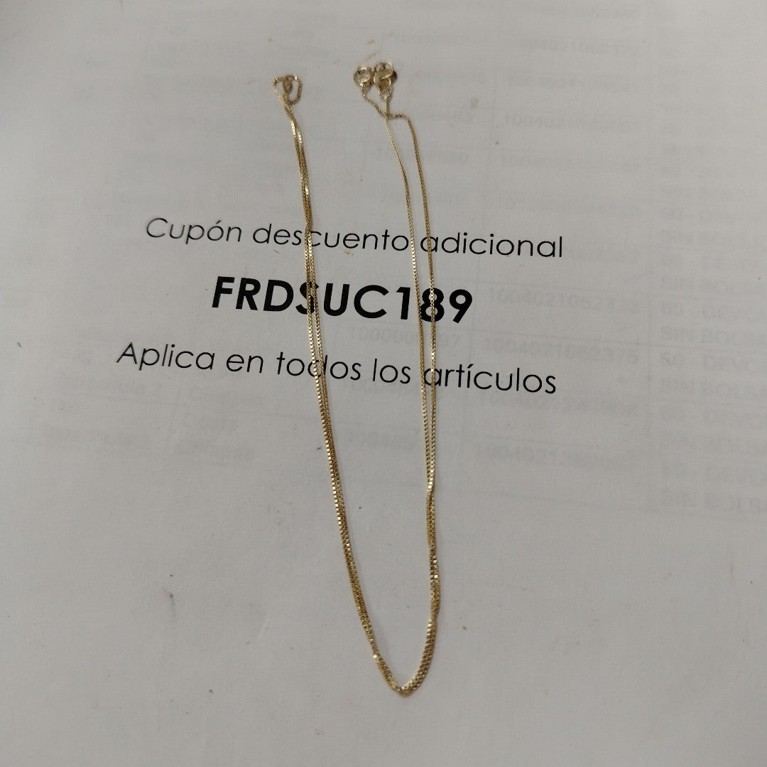 CADENA VENECIANO 14K 55 CM 1.8 GR (NUEVO)