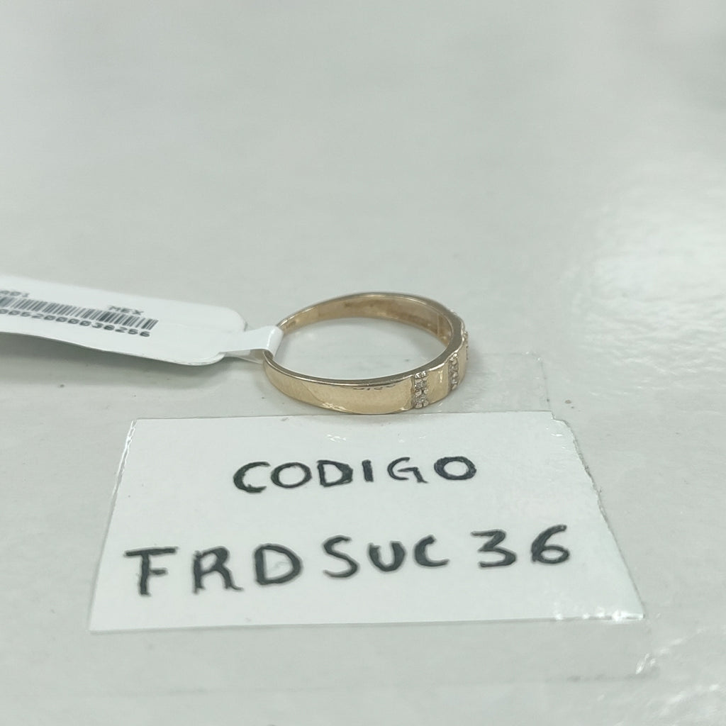 ANILLO ANILLITO C CIRCONIAS 14K 8 TALLA 1.5 GR (NUEVO)