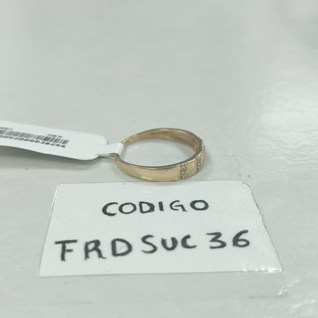 ANILLO ANILLITO C CIRCONIAS 14K 8 TALLA 1.5 GR (NUEVO)