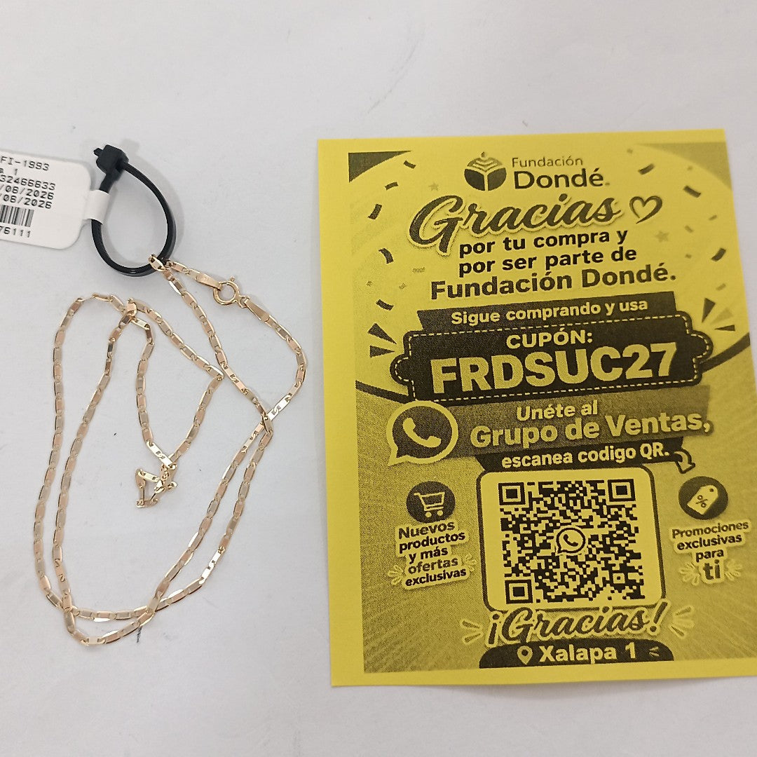 CADENA ORO COMBINADO 14 K 1,40 GRMS (SEMINUEVO)