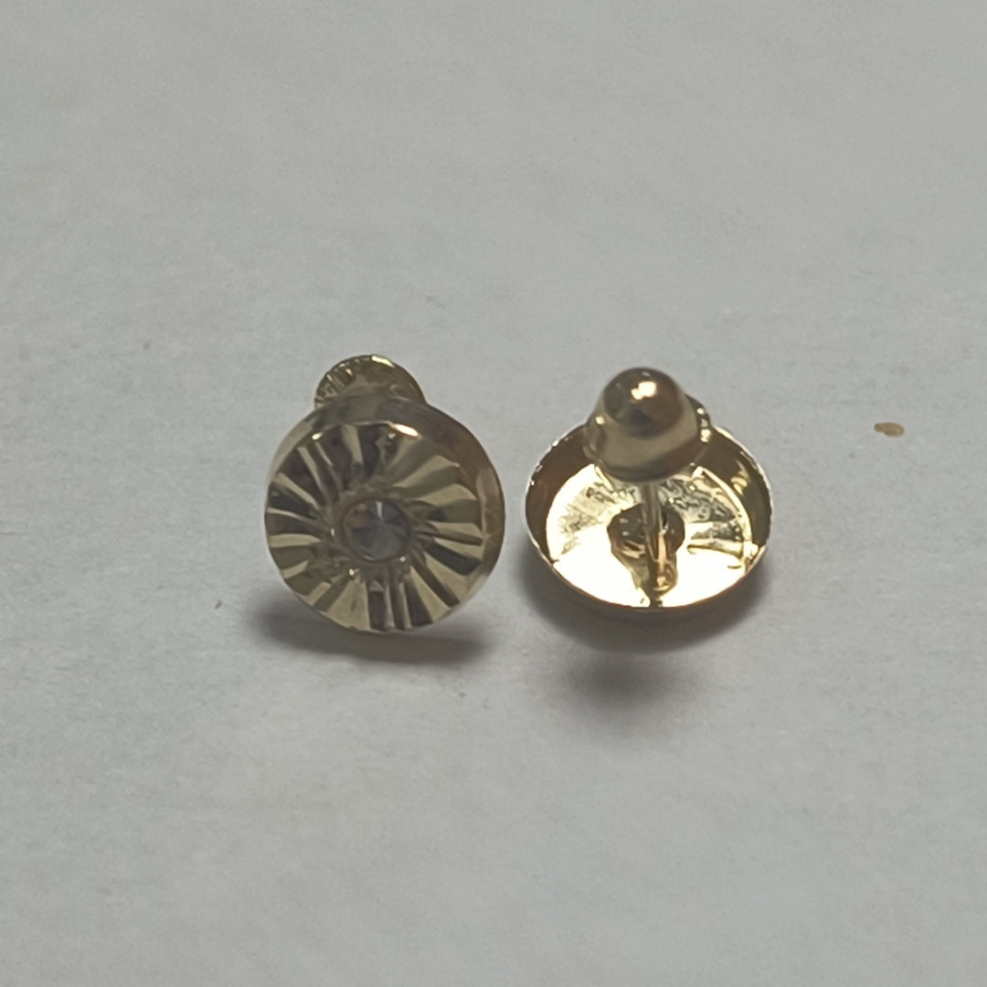 BROQUELES BROQUEL FIG BOTON C CIRCONIA 14K 0.2916 GR (NUEVO)