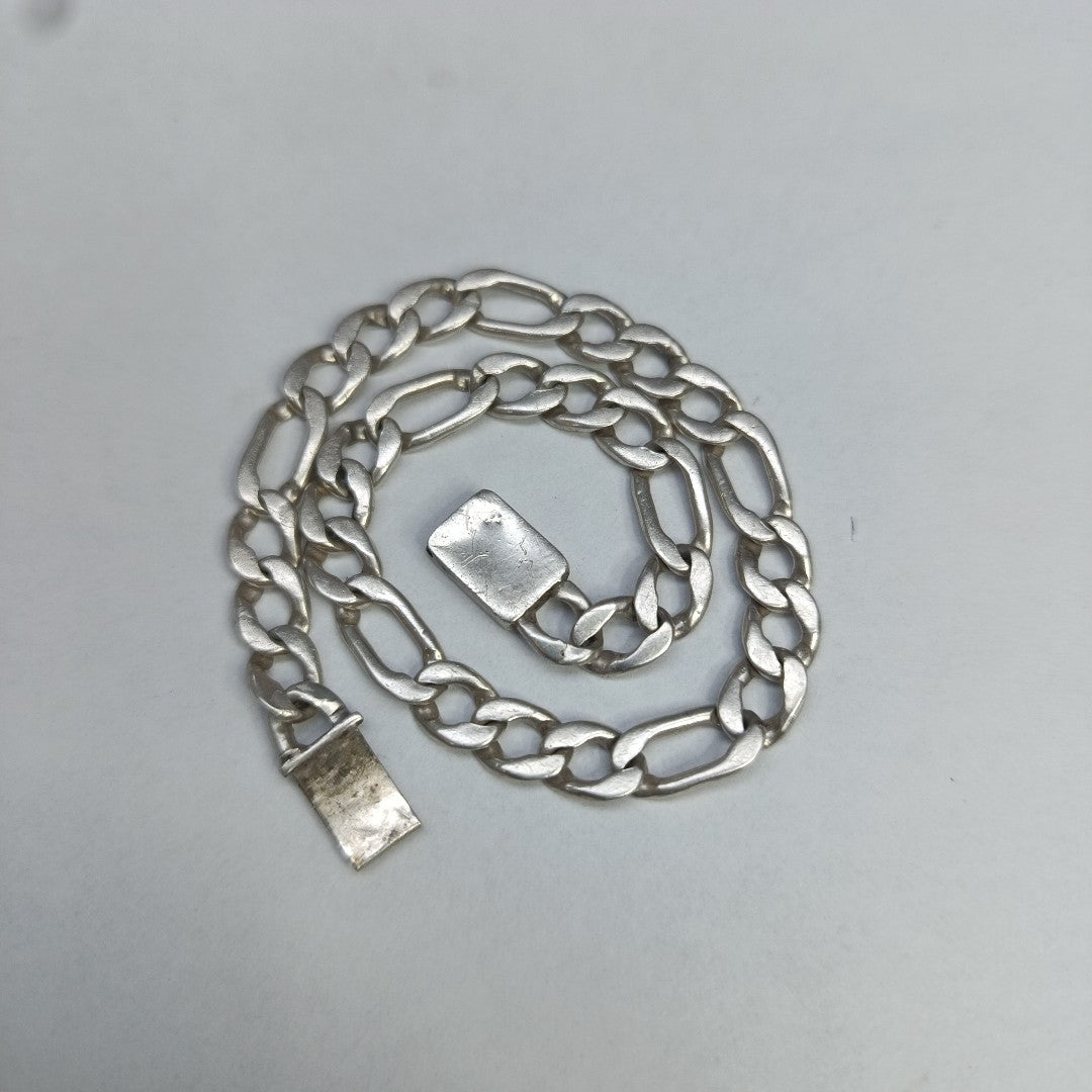 ARGOLLA, CADENA, PULSERA PLATA 77.6 GRMS (SEMINUEVO)