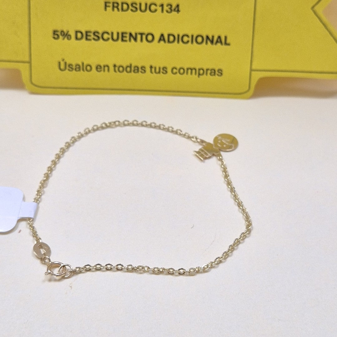 PULSERA TEJIDO ESPECIAL FIG NIÑO 14K 18 CM 1.4 GR (NUEVO)
