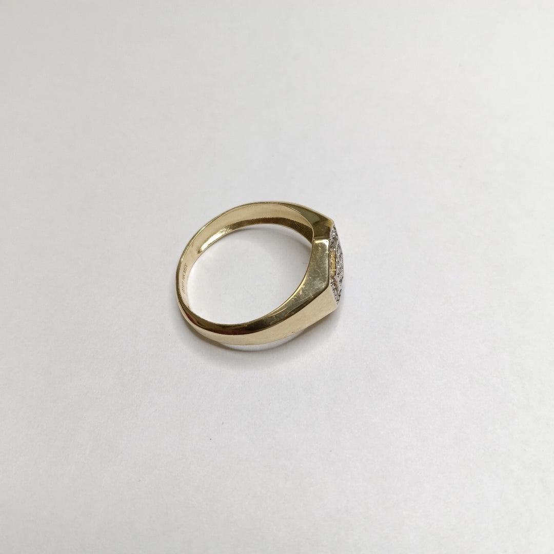 ANILLO C CIRCONIAS 14K 10 TALLA 3.9 GR (NUEVO)