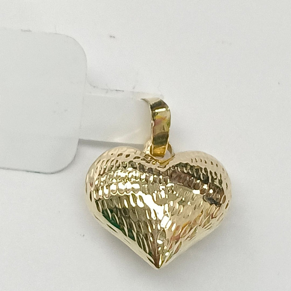 DIJE TEJIDO CORAZON LABRADO 14K 1 GR (NUEVO)