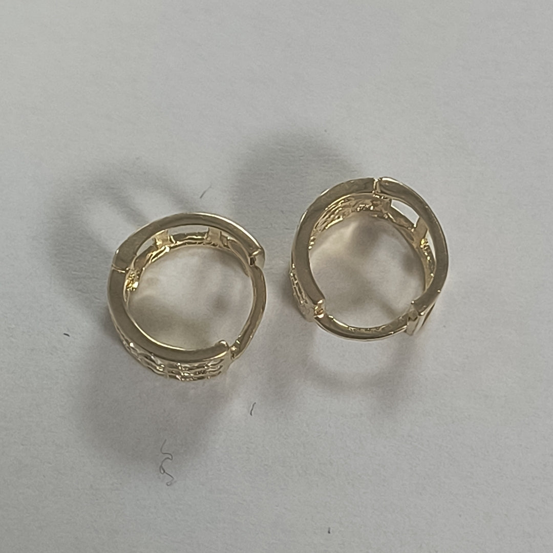 ARETES HUGGIES C CIRCONIA 14K 2.2 GR (NUEVO)