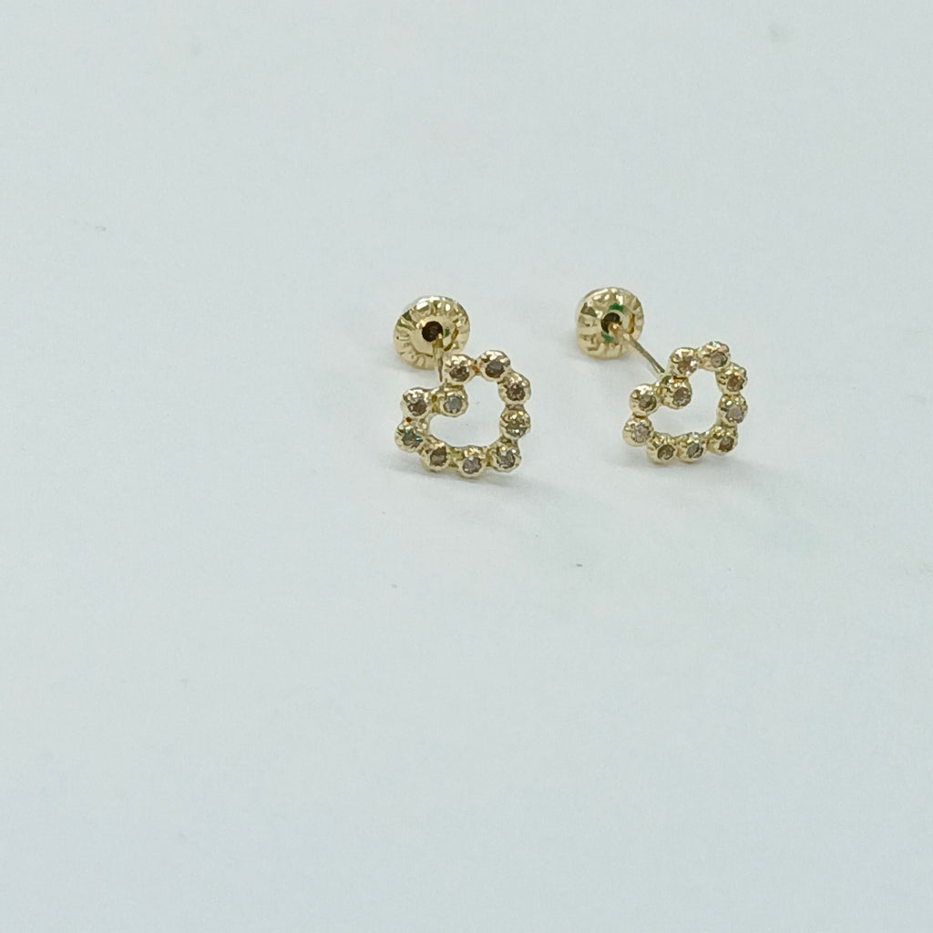 BROQUELES BROQUEL FIG CORAZON 14K 0.23 GR (NUEVO)