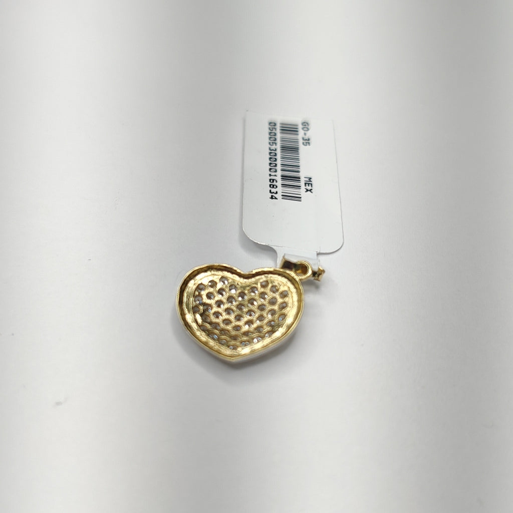 DIJE CORAZON CON CIRCONIAS 14K 1.8 GR (NUEVO)