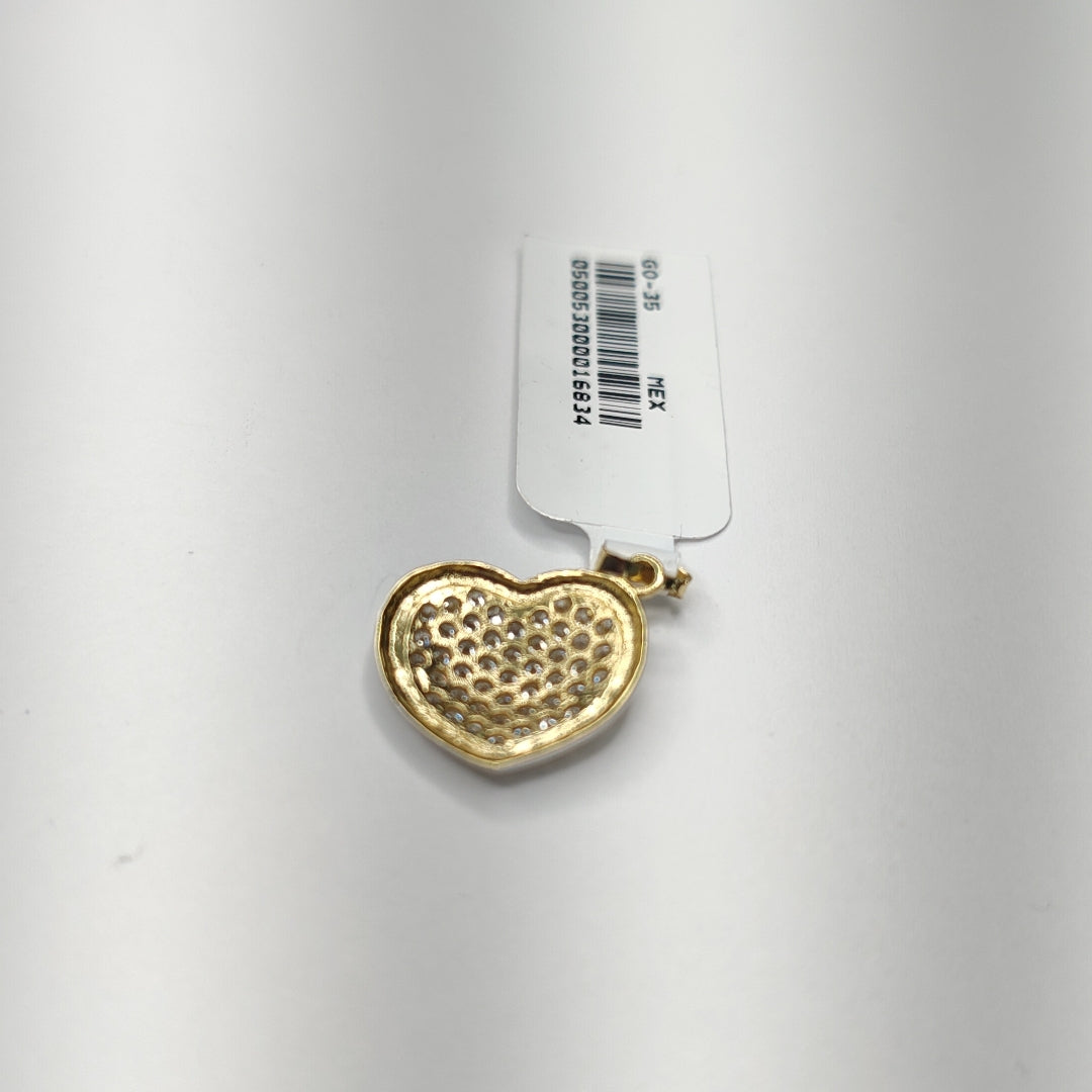 DIJE CORAZON CON CIRCONIAS 14K 1.8 GR (NUEVO)