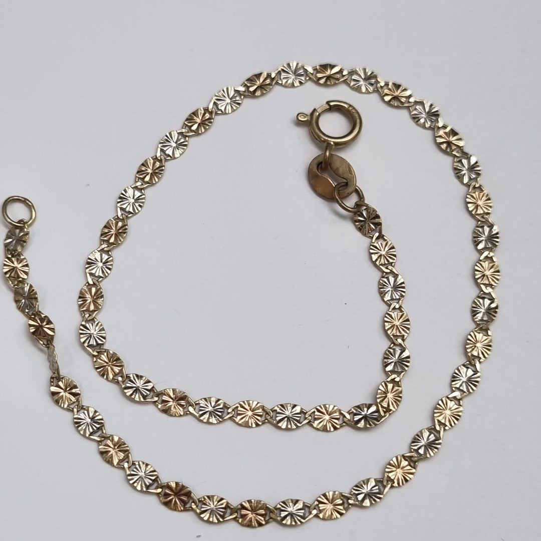 PULSERA ORO, ORO COMBINADO 10 K 0.6 GRMS (SEMINUEVO)