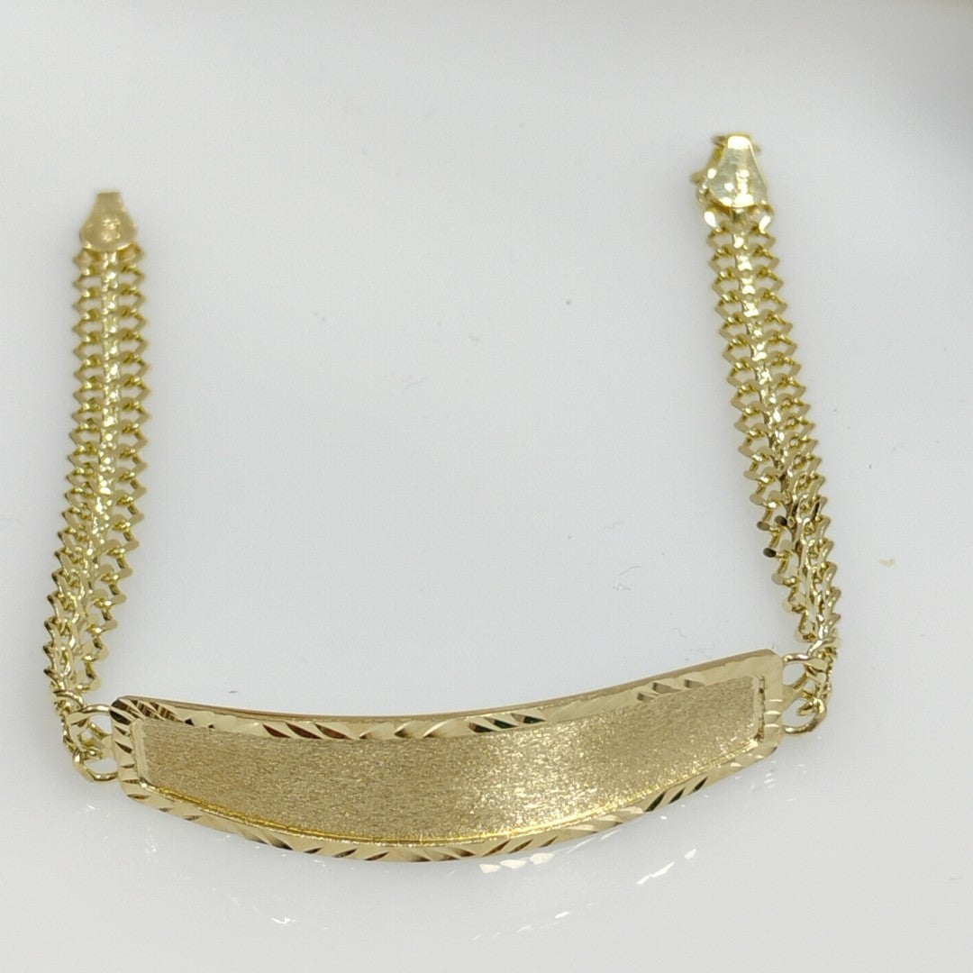 PULSERA TEJIDO ESCLAVA CHINO 14K 21 CM 10.4 GR (NUEVO)