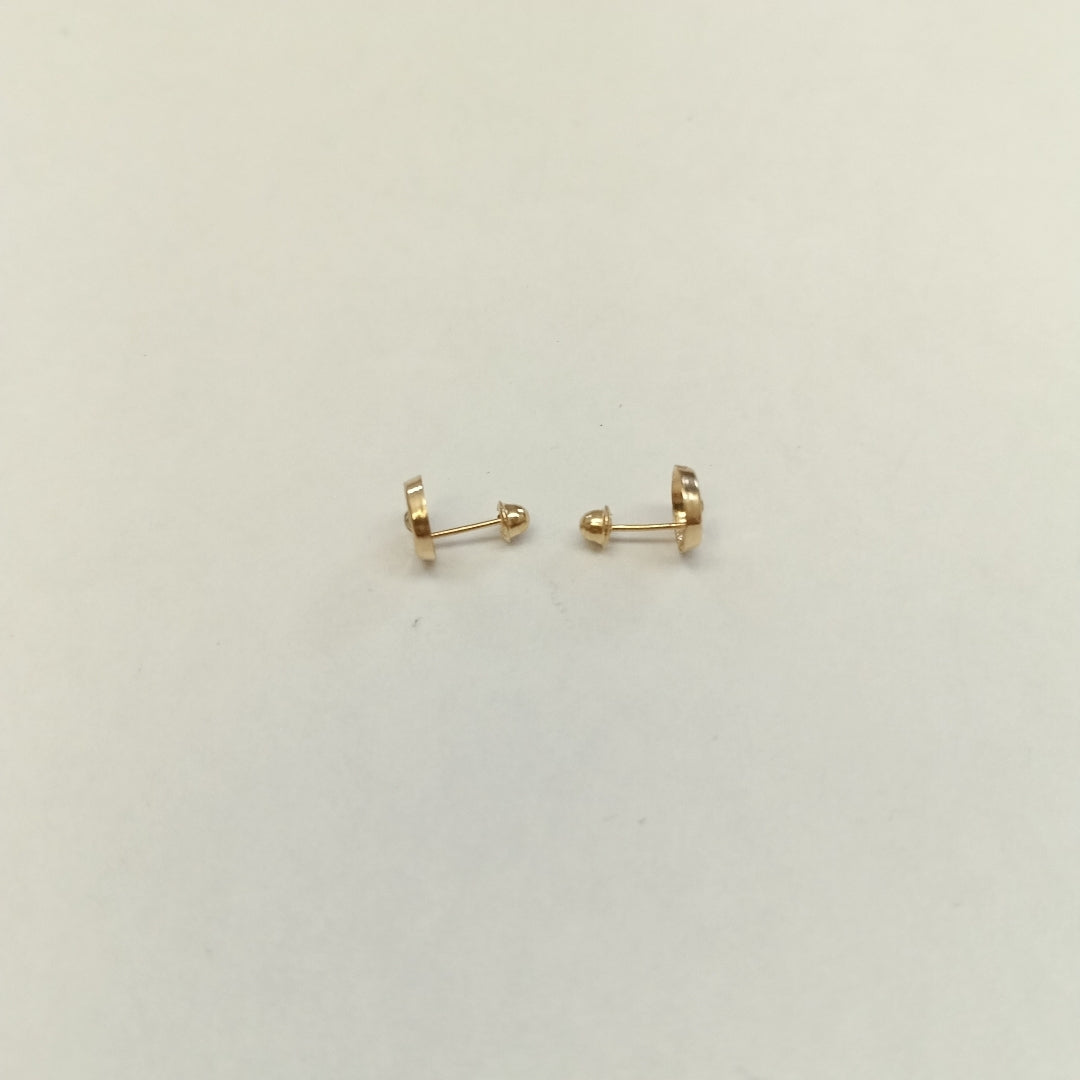 BROQUELES BROQUEL FIG BOTON C CIRCONIA 14K 0.2916 GR (NUEVO)