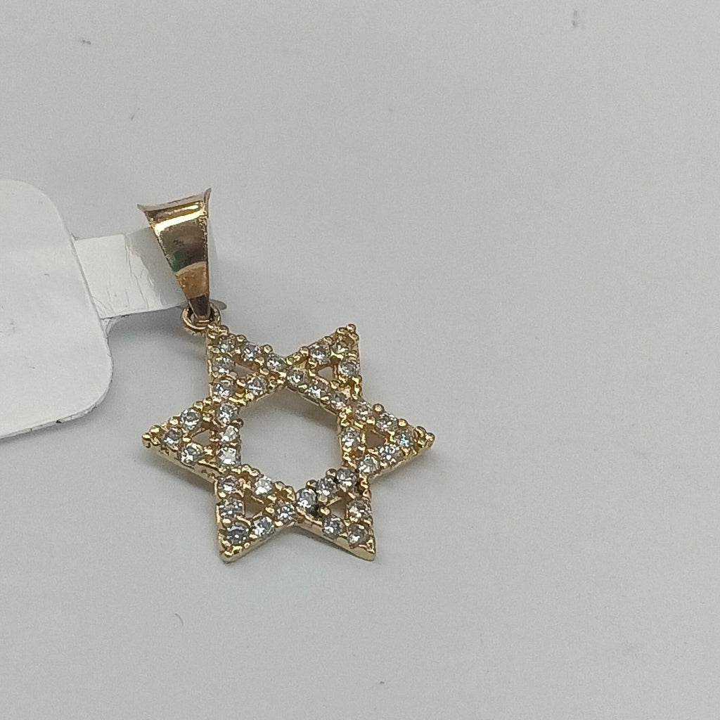 DIJE ESTRELLA C CIRCONIAS 14K 0.9 GR (NUEVO)