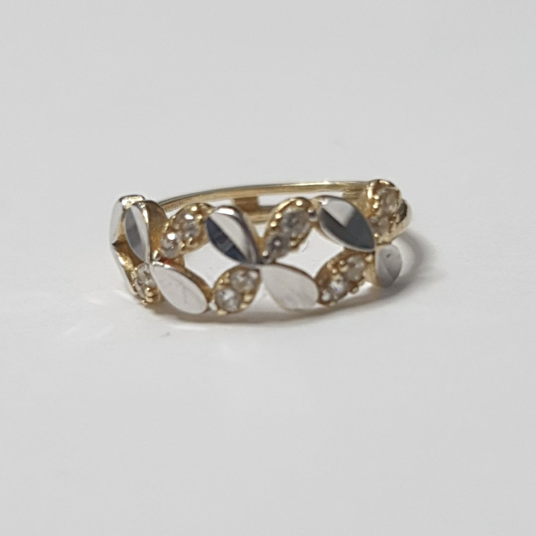 ARRACADAS PAR ORO COMBINADO 14 K 1.4 GRMS (SEMINUEVO)